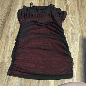 Elegant Black and Red Women's Dress